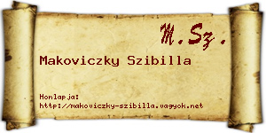 Makoviczky Szibilla névjegykártya